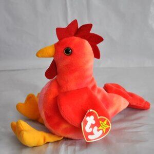 TY Beanie Babies Original Strut Rooster retired 1996 Plush Stuffed Toy 8" Tags